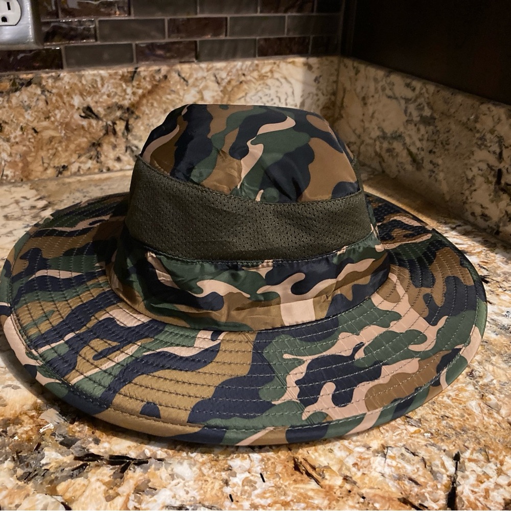 YR LOVER Outlook UV Sun Protection Camouflage Wide Brim Hat